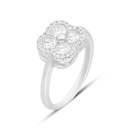 Silver Ring with Fianites