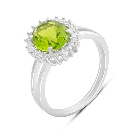 Серебряное кольцо с хризолітом 5.4ct