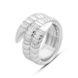 Silver Ring with Fianites