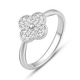 Silver Ring with Fianites