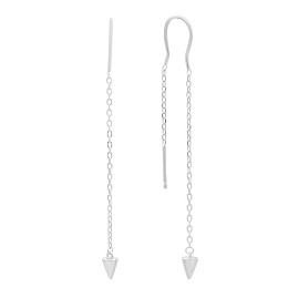 Silver earrings without stones