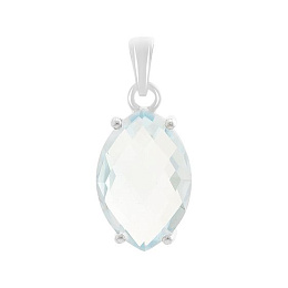 Silver pendant with a 6.47-carat topaz