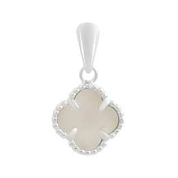 Silver pendant with mother-of-pearl
