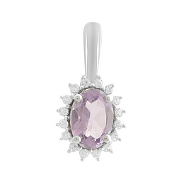 Срібна підвіска з аметистом 0.821ct
