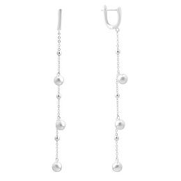 Silver earrings without stones