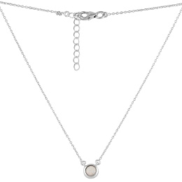 Silver necklace with opal 0.219ct