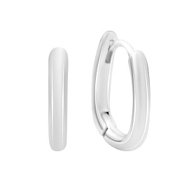 Silver earrings without stones