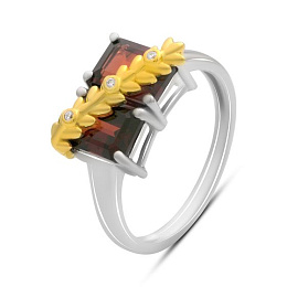 Silver ring with garnet 4.135ct