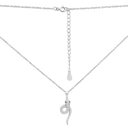 Silver necklace with phianites