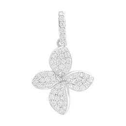 Silver pendant with phianites