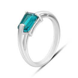 Срібна каблучка зі смарагдом nano 1.385ct