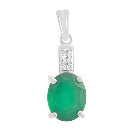 Серебряная подвеска с агатом 2.316ct
