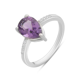 Срібна каблучка з аметистом 1.887ct