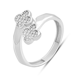 Sterling silver ring with 0.32ct fianites