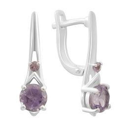 Срібні сережки з олександритом 2.478ct