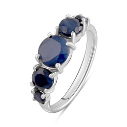 Срібна каблучка із сапфіром 3.312ct
