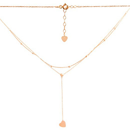 A gold necklace without stones