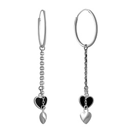 Silver earrings with yemallu