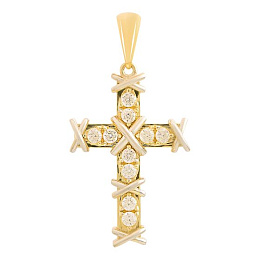 Gold pendant with 0.3ct phianites