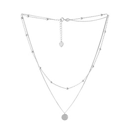 Silver necklace without stones