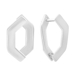 Silver earrings without stones