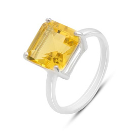 Серебряное кольцо с цитрином nano 4.52ct