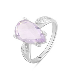 Silver ring with amethyst 4.718ct