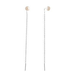 Silver earrings with pearls 2ct