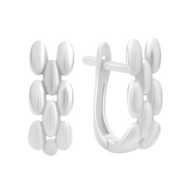 Silver earrings without stones