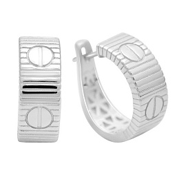 Silver earrings without stones