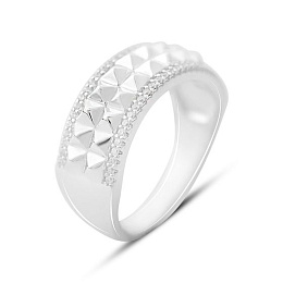 Silver Ring with Fianites