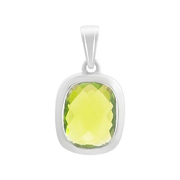 Серебряная подвеска с хризолітом