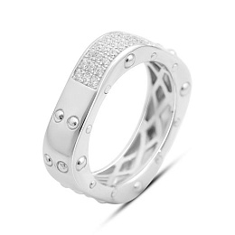 Серебряное кольцо с фианитами