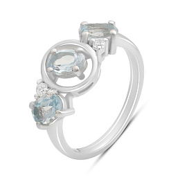 Срібна каблучка з топазом 1.707ct