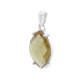 Silver pendant with a 5.272-carat sultanium stone