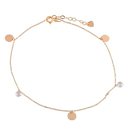 Золотой браслет с фианитами 0.04ct