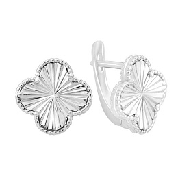 Silver earrings without stones