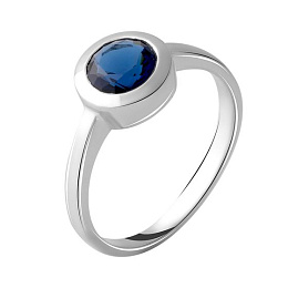 Серебряное кольцо с сапфиром nano 0.637ct