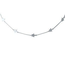 Silver necklace without stones
