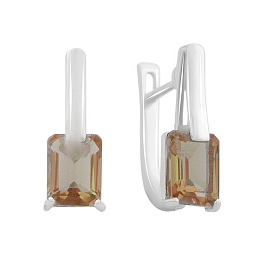 Срібні сережки з султанітом 3.233ct