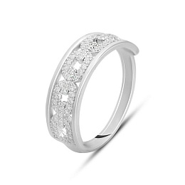 Silver Ring with Fianites