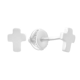 Silver earrings without stones