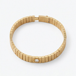 Gold bracelet with 0.9 ct cubic zirconia