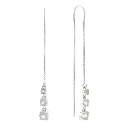 Silver earrings with topaz 2.229ct