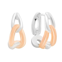 Silver earrings without stones