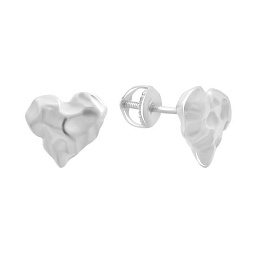 Silver earrings without stones