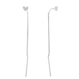 Silver earrings without stones