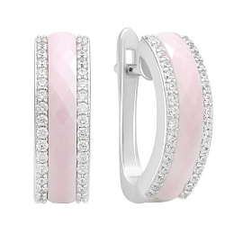 Серебряные серьги с керамикой