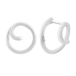 Silver earrings without stones