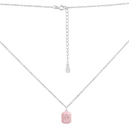 Silver necklace with phianites, semallu